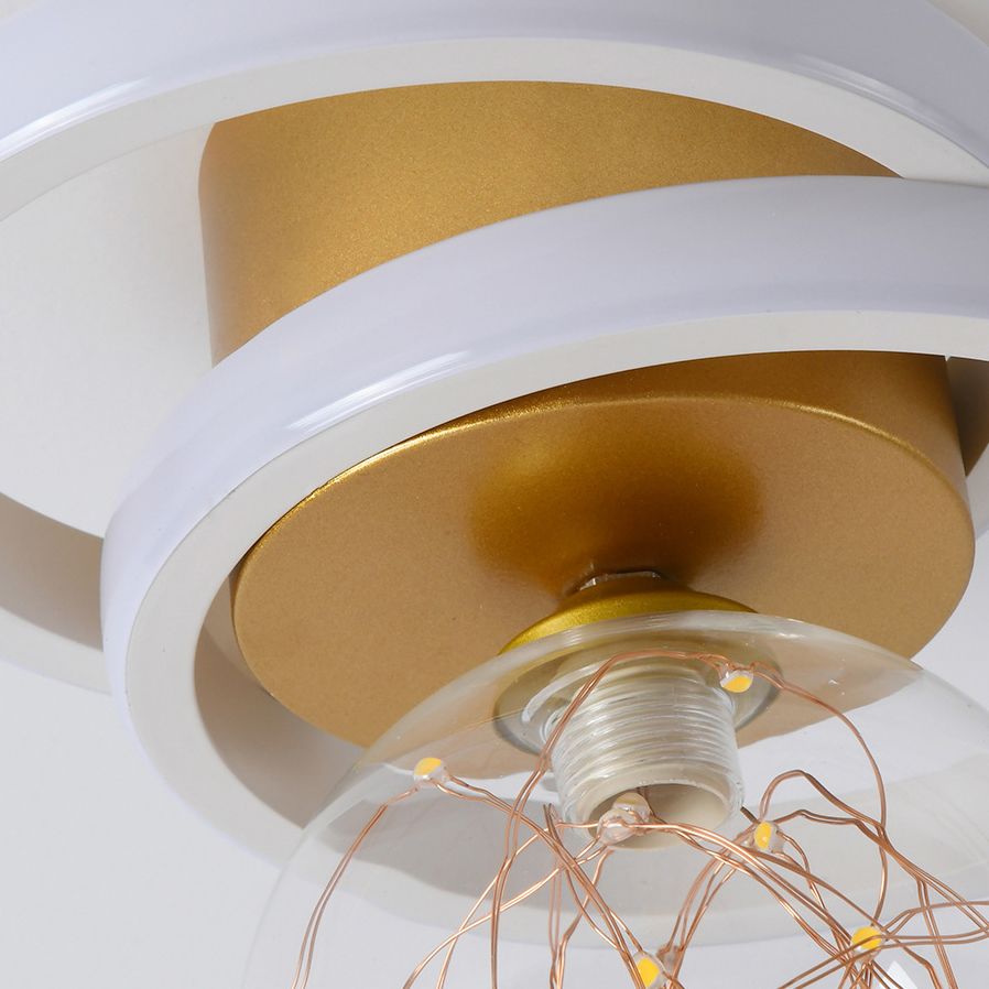 Luz de techo de semi descarga de oro global de oro de estilo moderno de metal LED Semi Flush Light