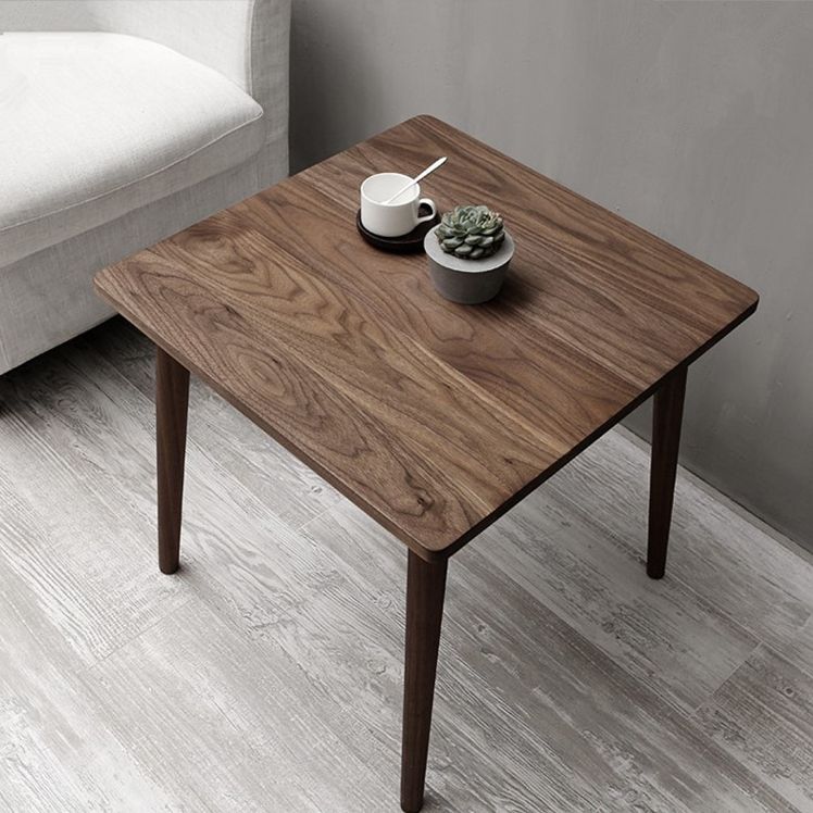 Mesa de comedor de madera maciza de pino cuadrado Mesa de 4 patas industriales para comedor