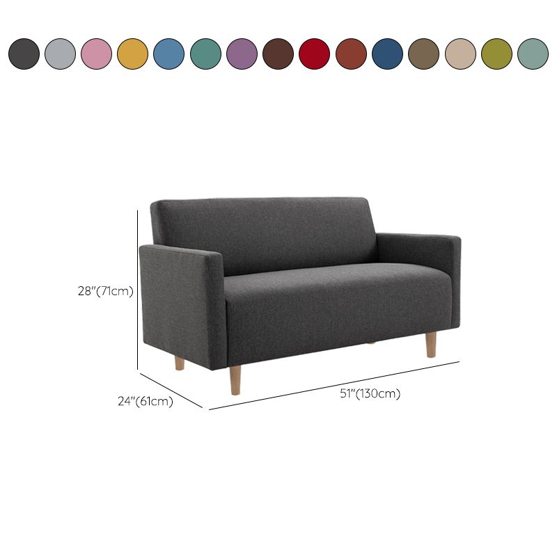 Modernistic Standard Sofa Pillows Square Arm 2 Seater Living Room Settee