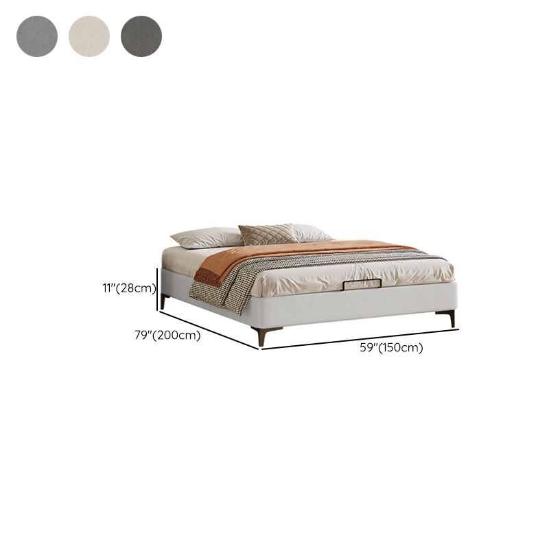 Scandinavian 11.02 " Tall Wooden Frame Platform Bed for Bedroom