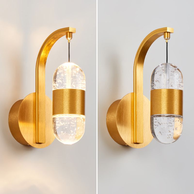 1-Light Geometric Wall Lamps Modern Style Crystal LED Light Fixture