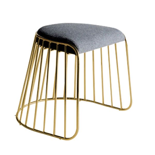 Glam Metal Dining Room Chair Windsor Back Side Chair for Home Use