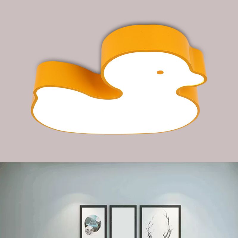 Little Duck Lampada da incasso per bambini Stile acrilico LED rosso/giallo/blu vicino all'apparecchio di illuminazione a soffitto