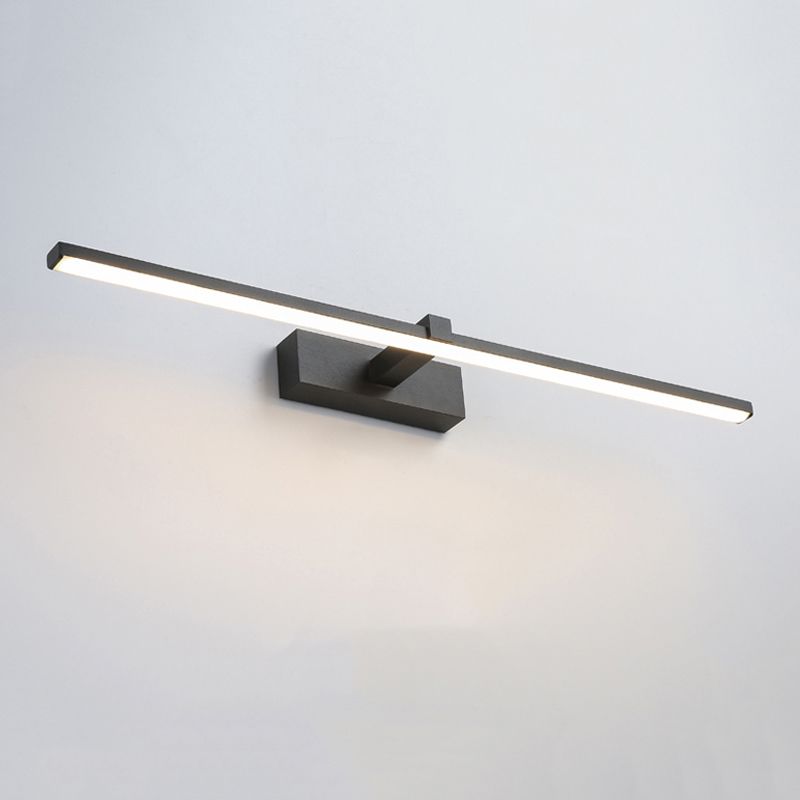 Metal Linear Shape Wall Sconce Modern Style 1 Light Mirror Wall Mounted Light