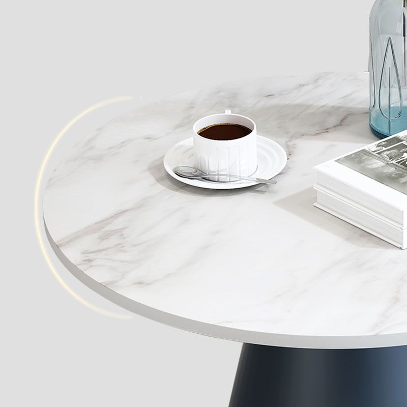 Mesa de comedor de piedra redonda Sala de estar moderna Mesa de comedor informal