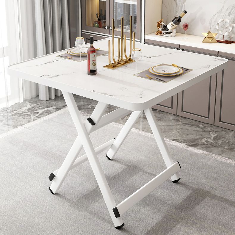 Foldable Solid Wood Dining Room Set of with Double Pedestal Base Dining Room Furniture for Home Use