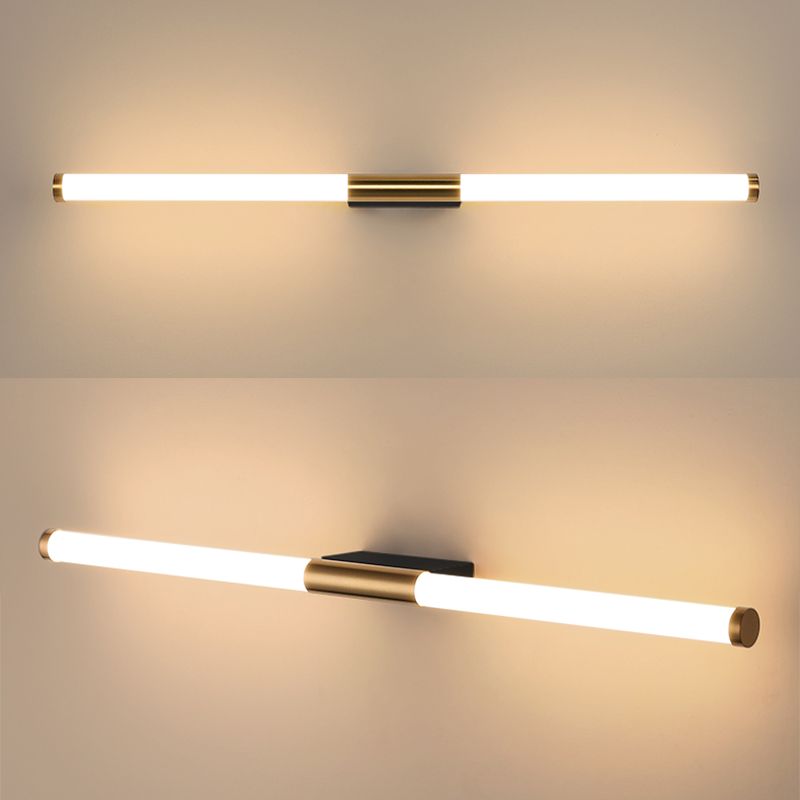 Lampada da parete dritta in metallo MODERNO MODERNO MODIALE LED LED LIGHT PER BAGNI