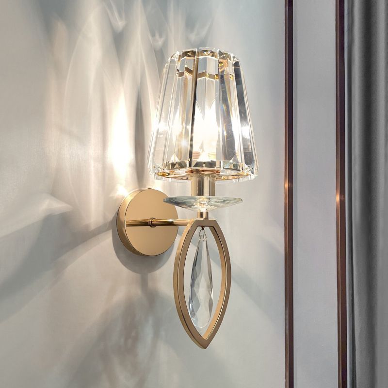 Crystal 1 Light Wall Light Sconce Modern Bedroom Wall Mounted Light Fixture