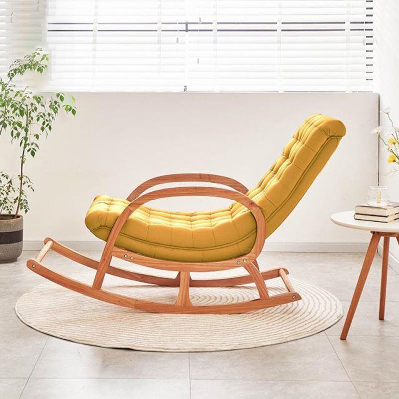 Modern Style Sofa Rocking Chair Wooden Rocking Chair for Living Room and Bedroom