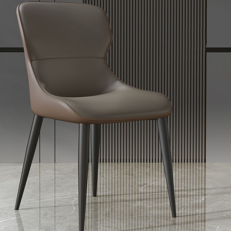 Modern Dining Room Chairs Armless Leather Dining Chairs for Home