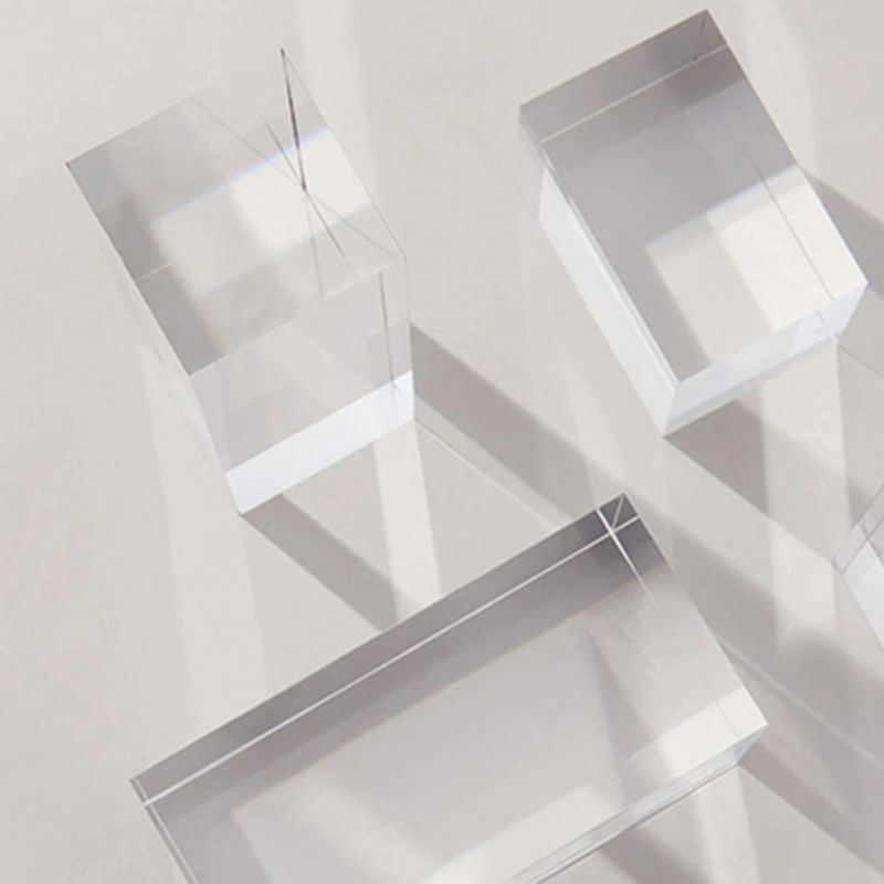 Wood and Acrylic Side End Table Double Tier Table with Shelf for Living Room