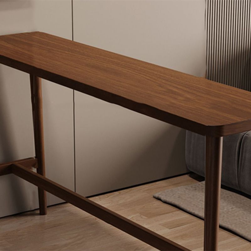 Contemporary Style Rectangle Solid Wood Bar Stool Table for Living Room