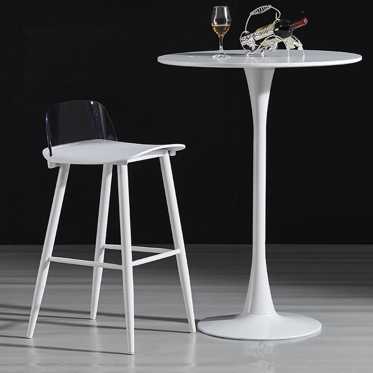 Stone Bar Dining Table Modern Round Bar Table with Pedestal for Dining Room
