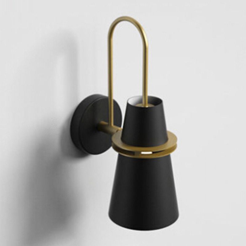 Modern Style Cone Shape Wall Sconce Metal 1 Light Sconces for Corridor