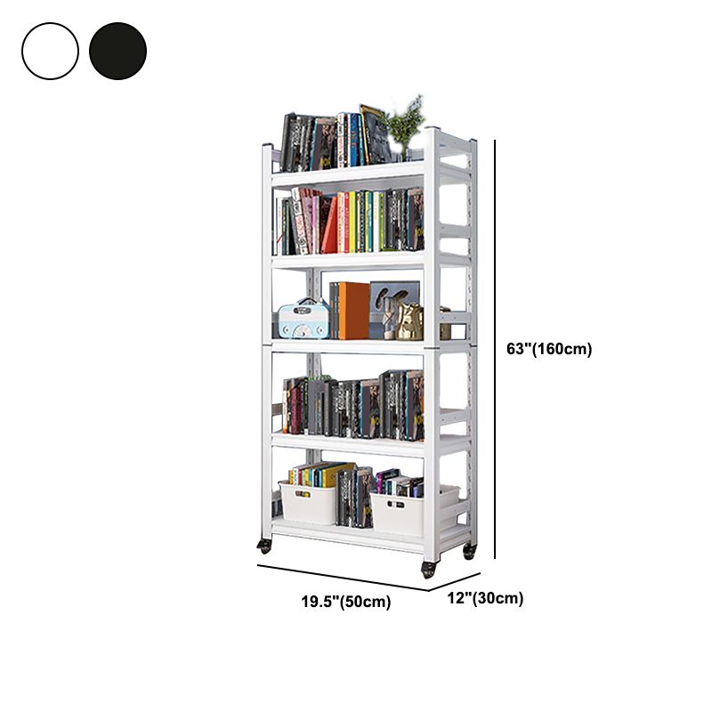 Open Standard Bookshelf Modern Minimalist Metal Rectangular Bookcase