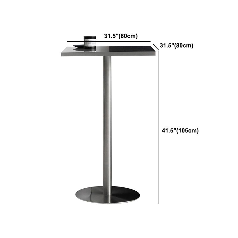 Industrial Style Pub Table Bar Height Metal Bar Table for Indoor