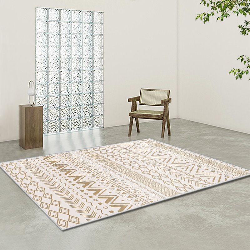 Tapis de zone moderne chic Modèle géométrique Polyester Area Tapis tapis de support sans glissement pour le salon