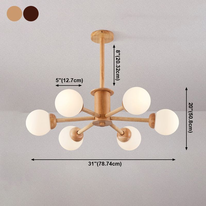 Lámparas de lámpara de lámpara de globo modernas lámparas colgantes colgantes de múltiples cabezas con sombra de vidrio