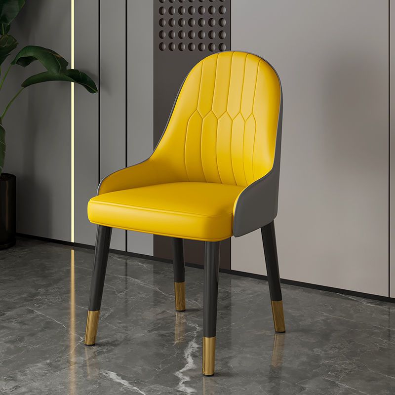 Faux Leather Dining Chair Parsons Home Dining Arm Side Chair