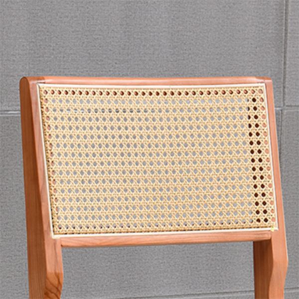 Traditional Style Dining Chair Solid Wood Cane Back Chair for Home