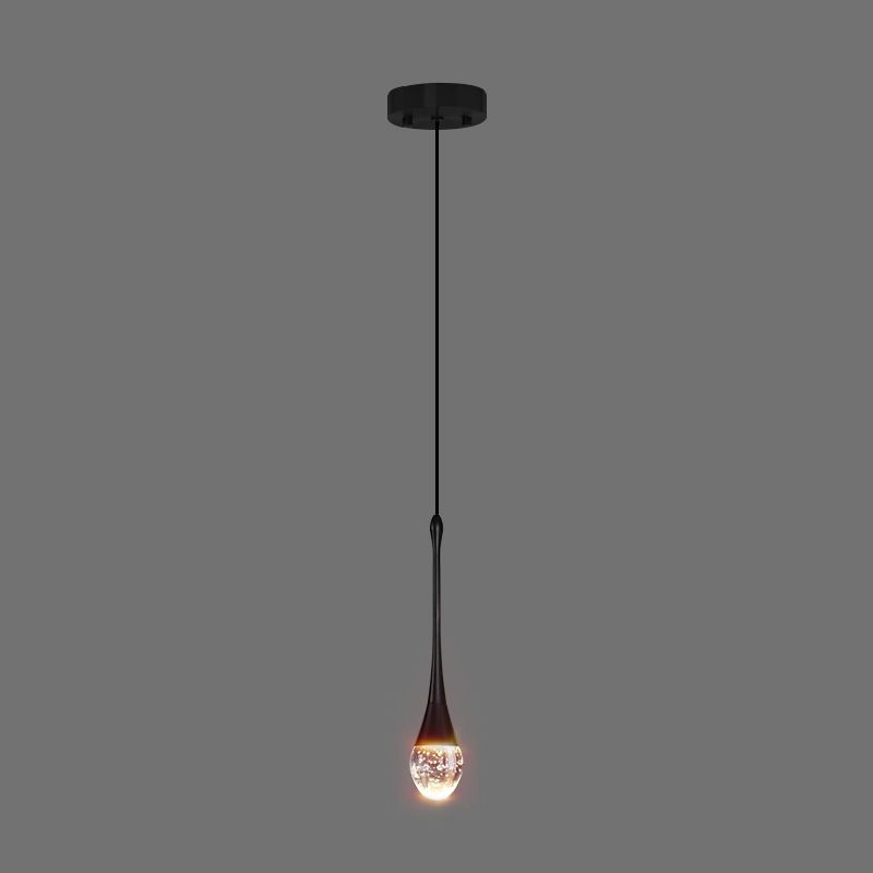 Aluminium LED hanglamp in moderne luxe stijl kristal traanhanglamp voor slaapkamer