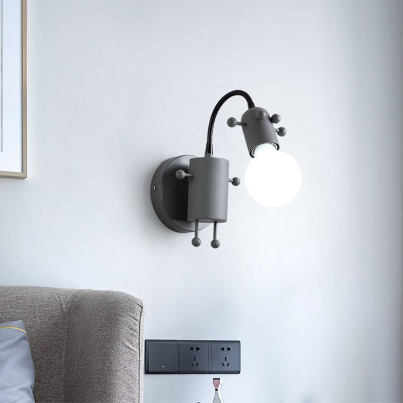 Light Aibture a monte della parete in metallo semplice stile moderno 1 luce da parete interno a parete