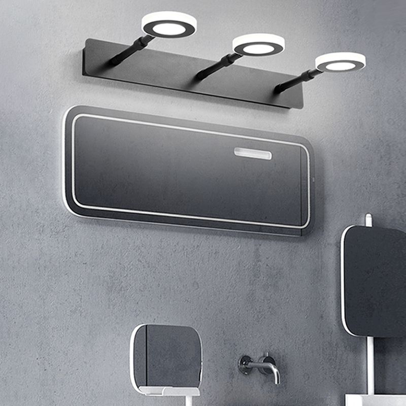 Modern Simple Mirror Lamp Fixture LED Round Makeup Mirror Lamp for Bathroom Toilet