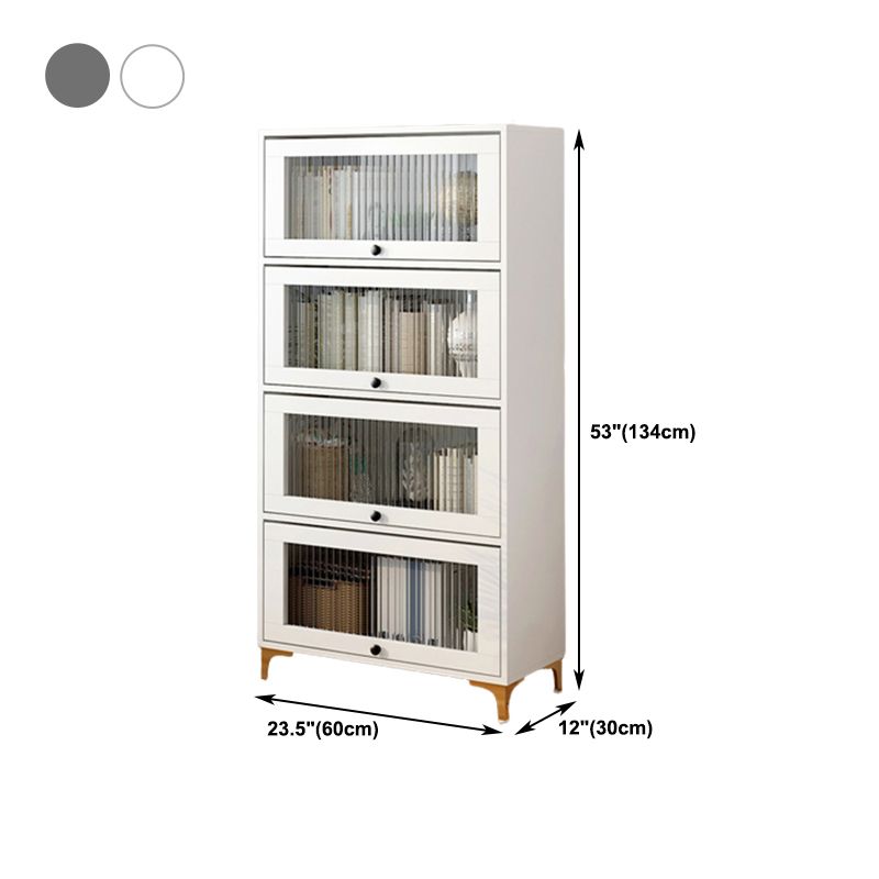 Scandinavian 11.8" Wide Standard Bookcase Manufactured Wood Bookshelf