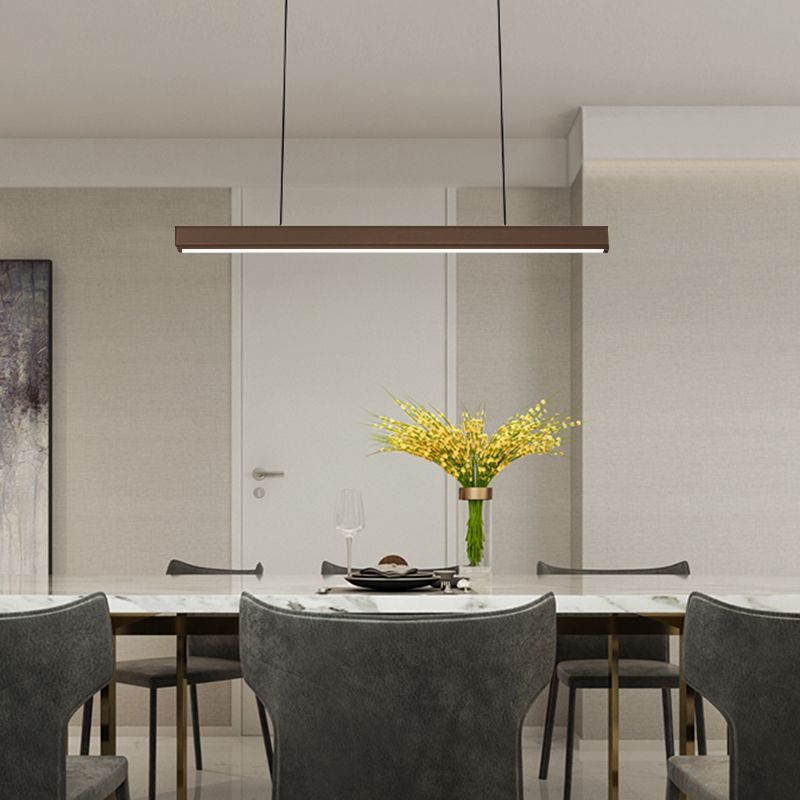 Minimalist Linear Island Pendant Lighting, 1-Light Acrylic Hanging Lights for Kitchen Island