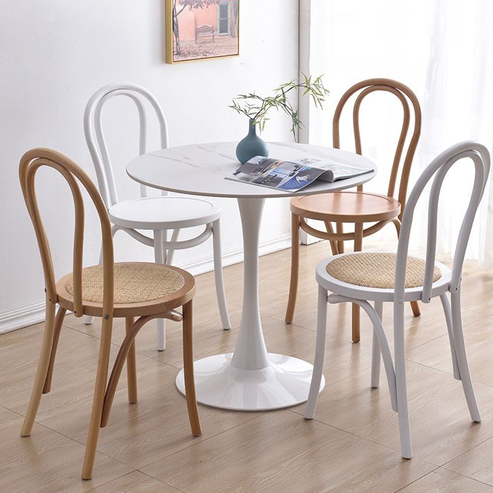 Moderne Küchen -Esszimmer Birch Holzstuhl Windsor Back Side Stühle Set Set