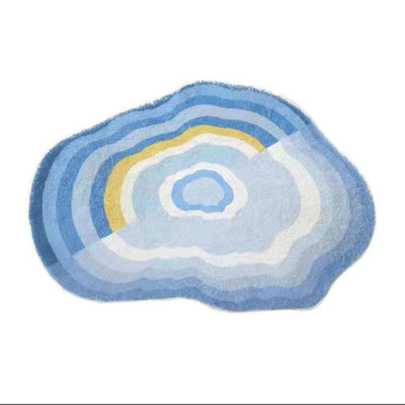 Novelty Ombre Print Carpet Simple Polyester Rug Pet Friendly Area Rug for Living Room