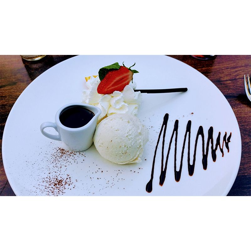 Contemporary Ice Cream Dessert Mural Wall Covering for Dessert Shop