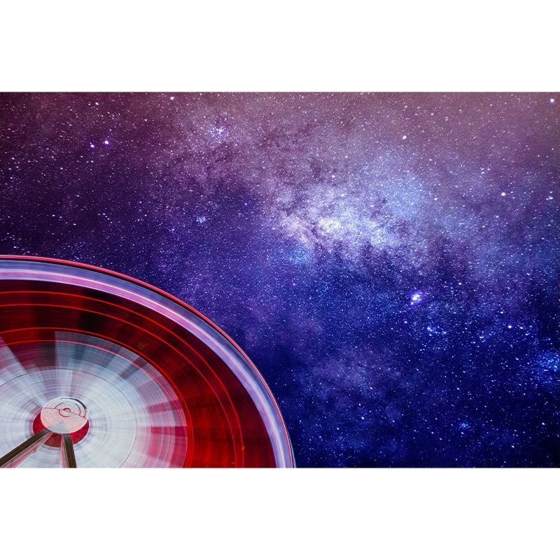 Cartoon Universe Wallpaper Mildew Resistant Sleeping Room Wall Mural