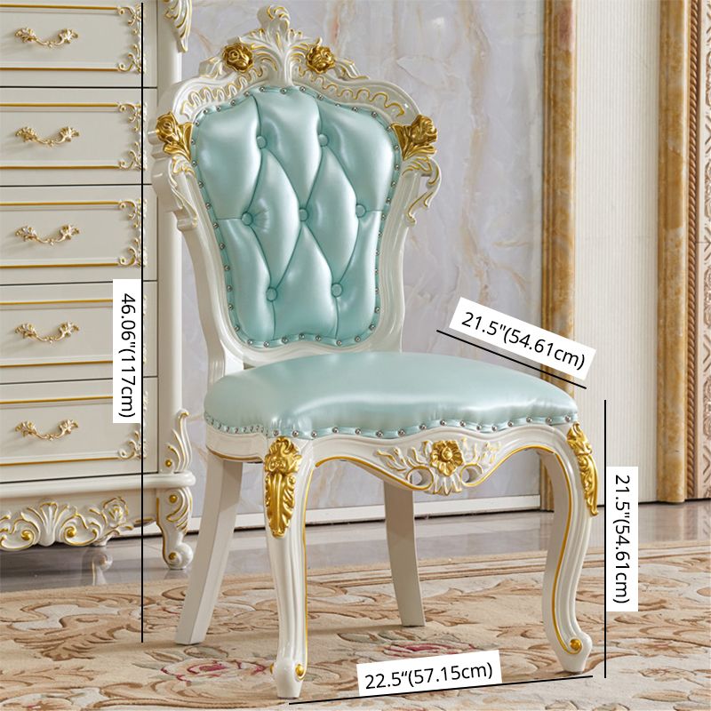 Victorian Style Marble Dining Set with Yellow Table and 4 White Legs Base for Home Use