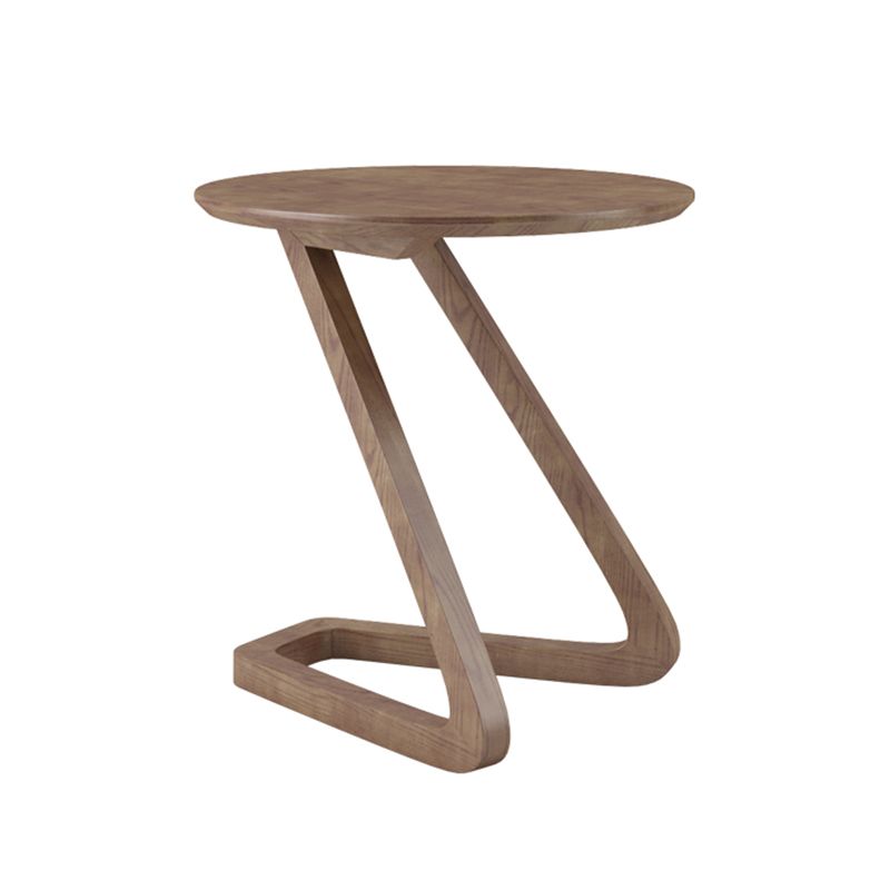 Side Table Solid Wood Abstract Round Scandinavian Living Room End Table