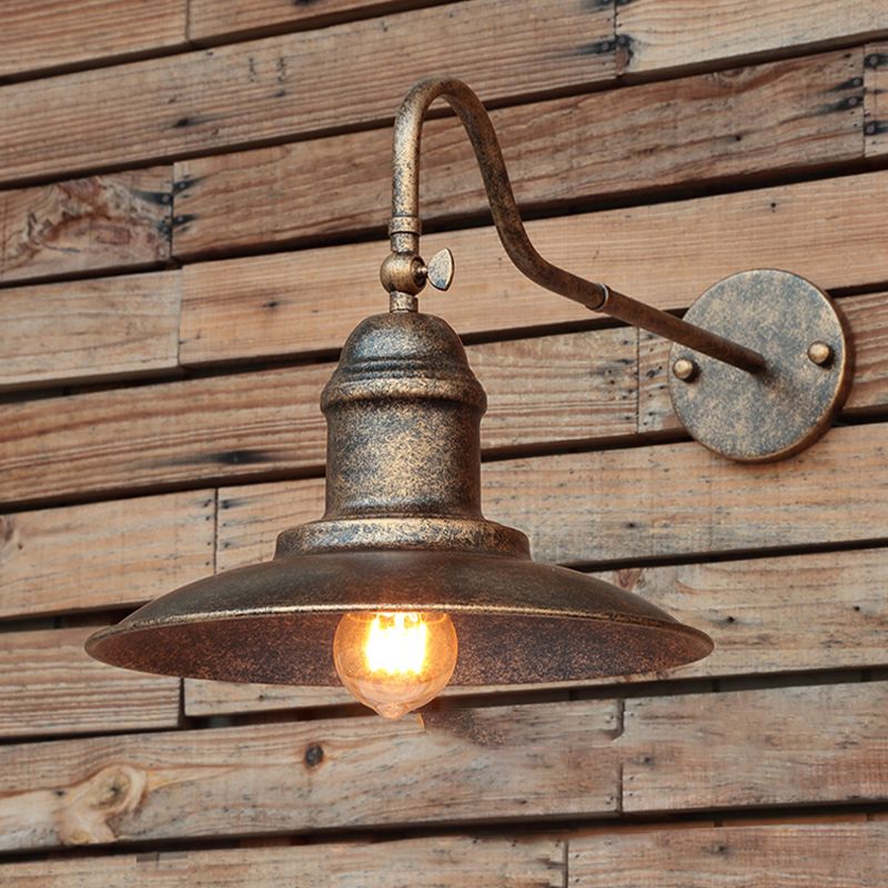 1-Light Industrial Style Wall Sconce Metal Sconces Light in for Outdoor