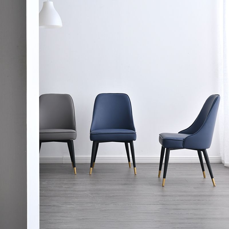 Silla sin brazos de comedor de estilo nórdico, silla lateral de comedor de tela tapizada para uso doméstico