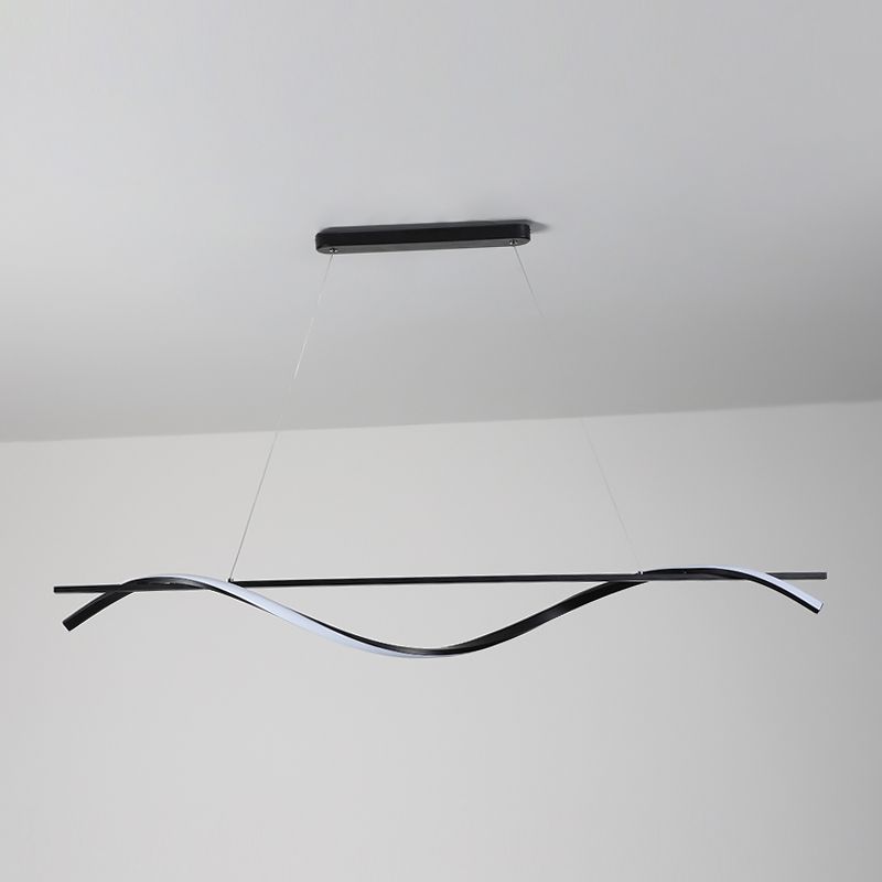 Luci a sospensione moderna nera Luci lampadari minimalisti per soggiorno