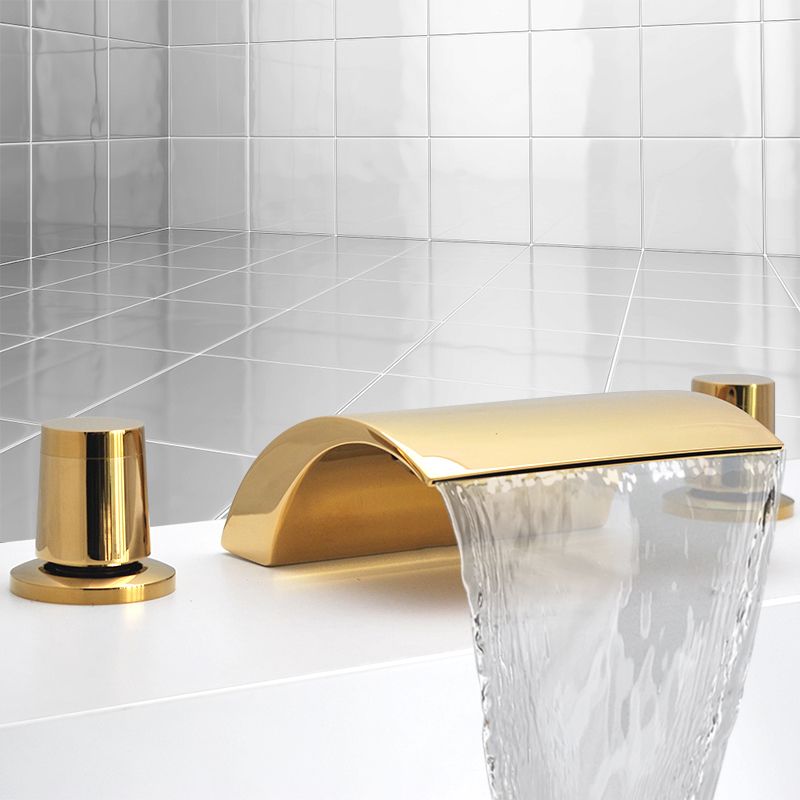 Contemporary Bath Faucet Trim Metal Deck Mounted Bath Faucet Trim