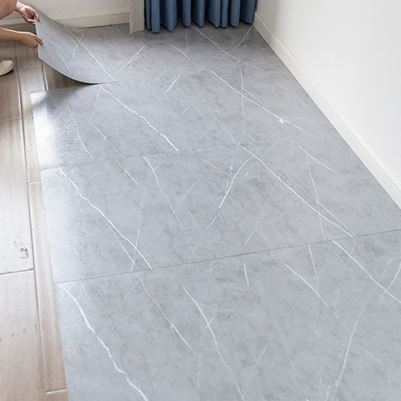Modern Vinyl Tile Plastic Peel and Stick Marble Look Fade Resistant Tile Flooring