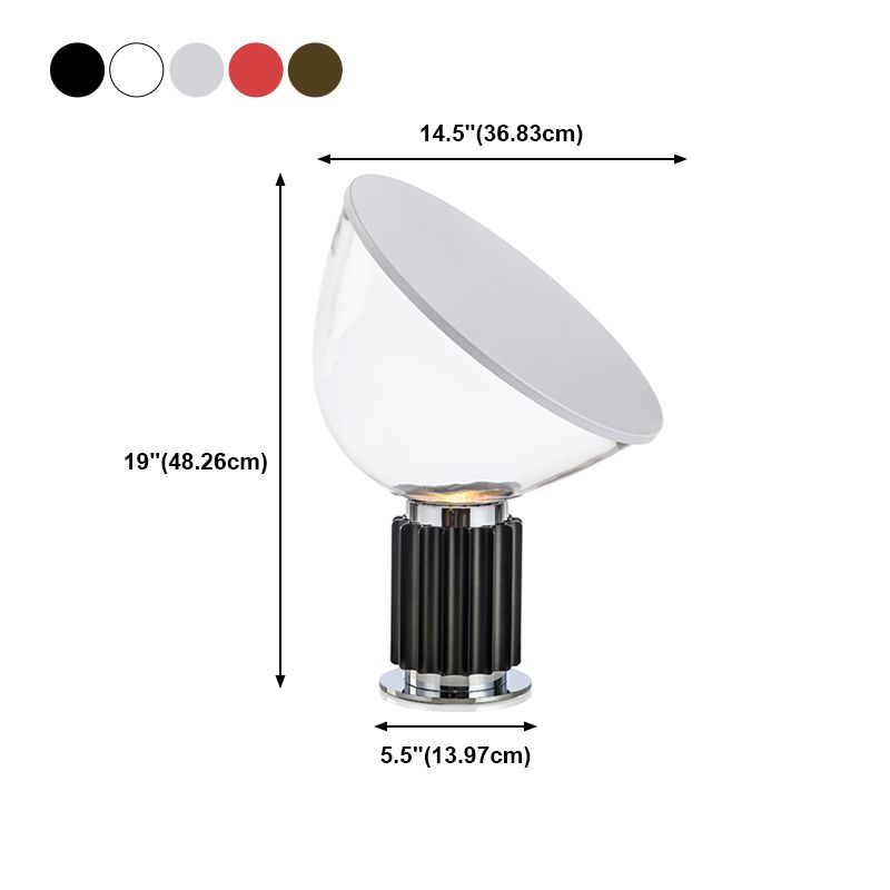 Round Glass Table Lamp Modern Style 1 Light Table Lamp Fixtures