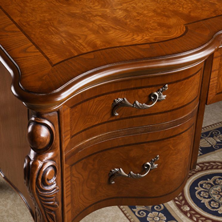 Traditional Solid Wood With Drawer Bedroom Mirror Makeup Vanity Set