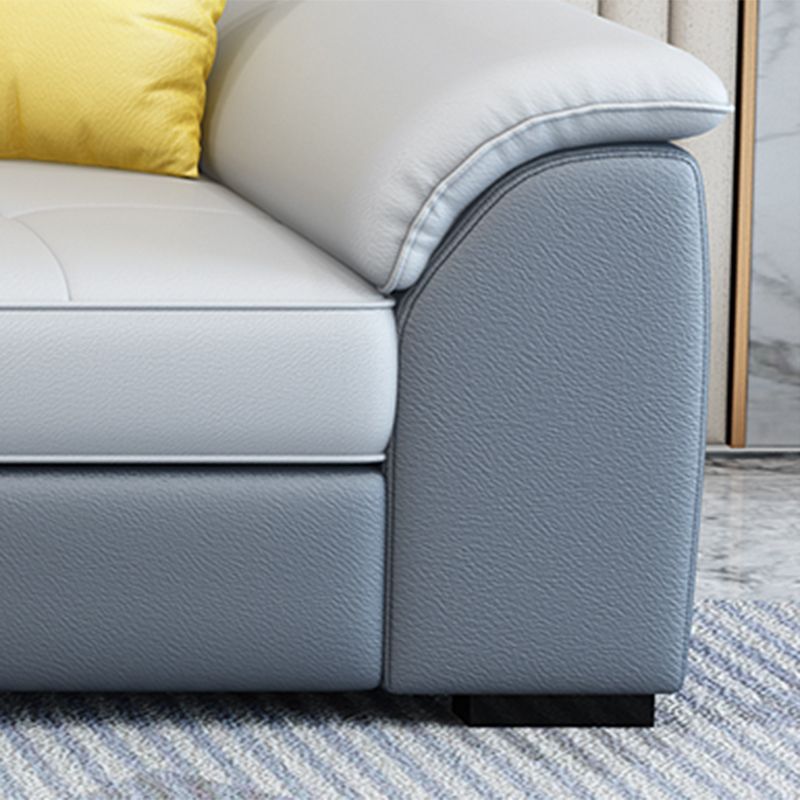 Nordic Style Sofa Bed Latex/sponge Seat Filling Imitation Leather Sofa