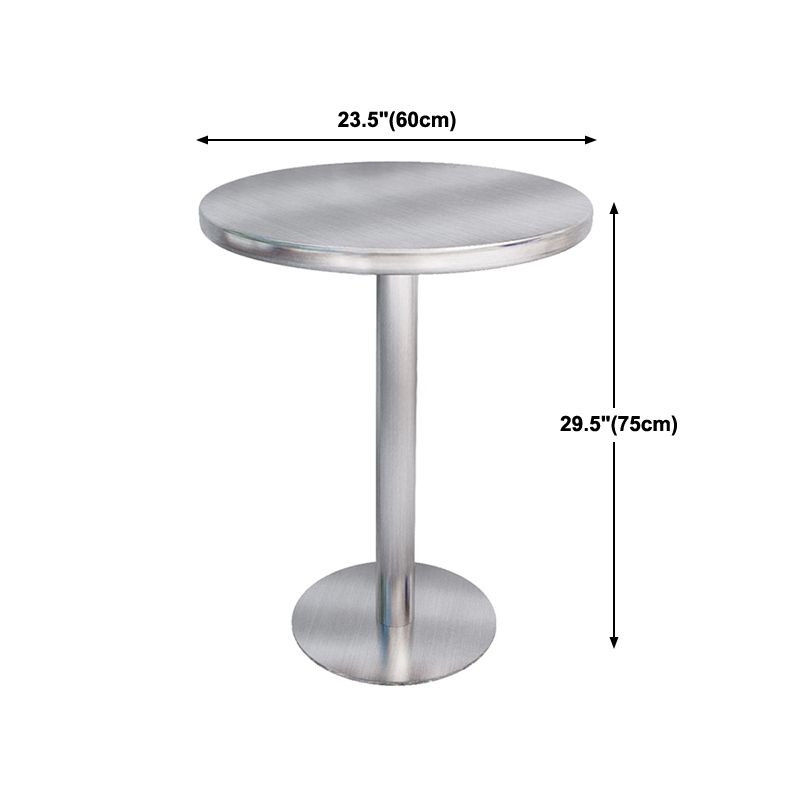 Industrial Style Dinner Table Stainless Steel Dining Site Table for Home
