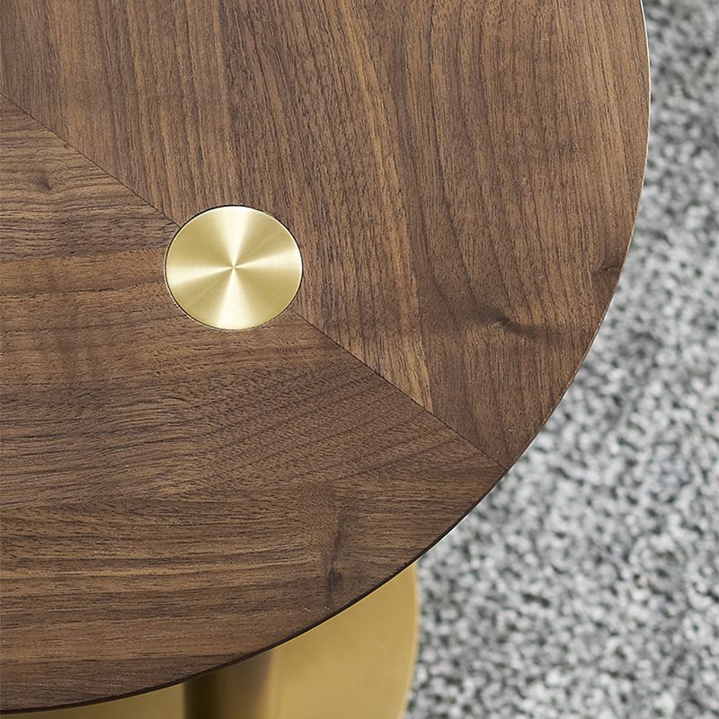 19" Wide Contemporary Corner Table Round Pedestal Side Table