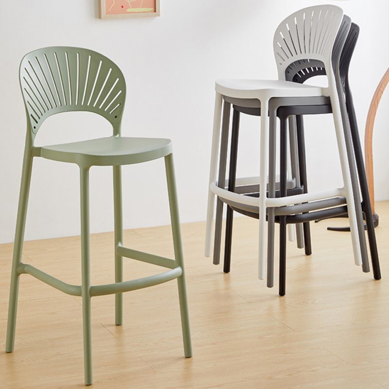 Scandinavian Home Stackable Stool Matte Finish Plastic Barstool