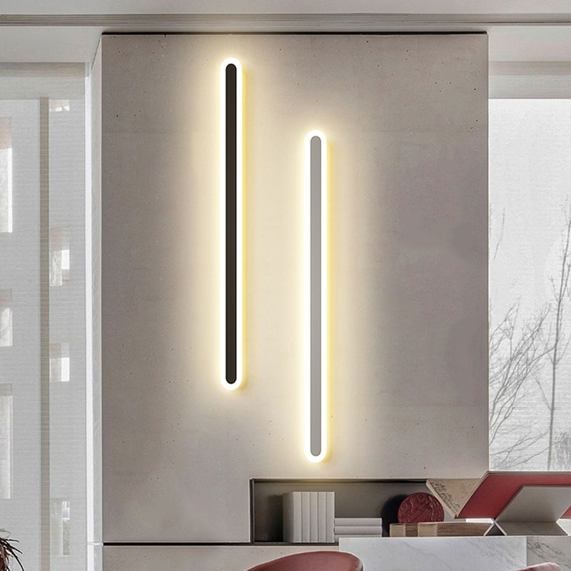 Modern Minimalist Style Linear Sconce Light Fixtures Acrylic Wall Lighting Ideas for Living Room