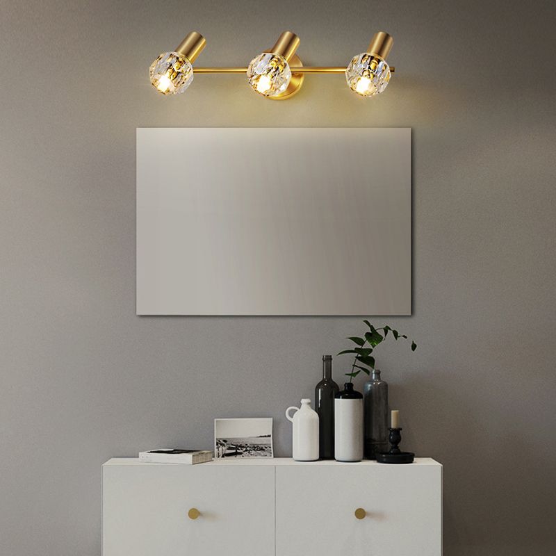 Moderne Kristall Make -up Spiegel leichte Badezimmer Einfacher Stil Spiegellampenlampenvorrichtung