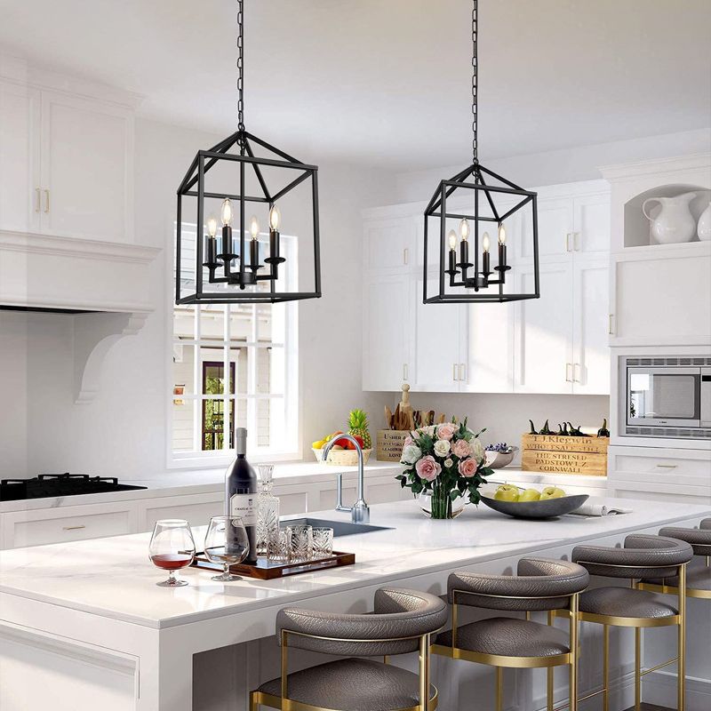 Luz de techo de hierro forjado de hierro forjado de ajuste ajustable de cuadrado industrial para el comedor