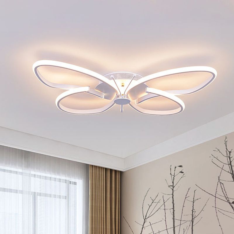 Mariposa de la habitación de las chicas de la mariposa Montura de aluminio moderno LED cerca de la luz de techo en caliente/blanco/natural